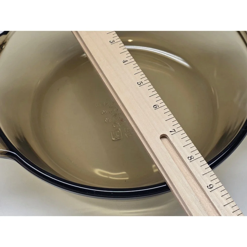 Anchor‎ Hocking Amber Glass Casserole Dish w Lid 1.5 Qt Round Ovenware 1037 USA